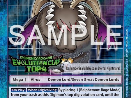 Belphemon: Sleep Mode [BT13-088] (2024 Evolution Cup Top 4) [Versus Royal Knights Booster Promos] Online