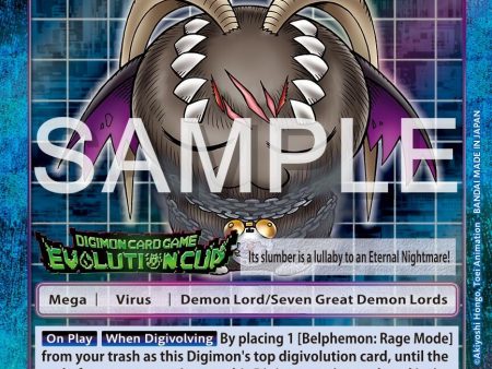 Belphemon: Sleep Mode [BT13-088] (2024 Evolution Cup) [Versus Royal Knights Booster Promos] Online Sale