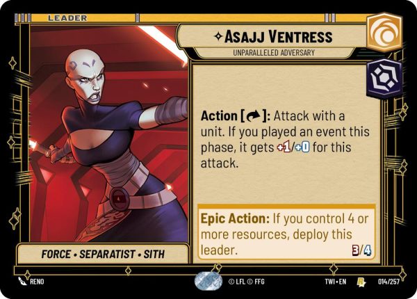 Asajj Ventress - Unparalleled Adversary (014 257) [Twilight of the Republic] on Sale