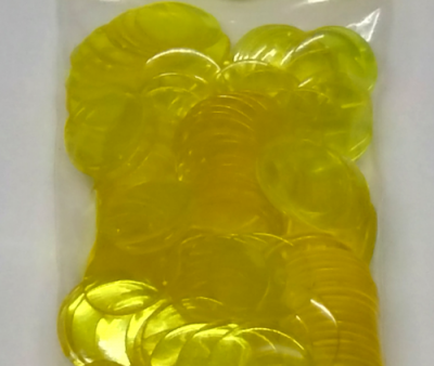 Koplow Games - Transparent Plastic Tokens - Bag of 250 (Yellow) Discount