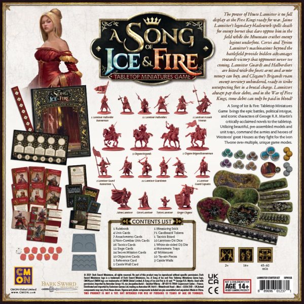 A Song of Ice & Fire: Tabletop Miniatures Game - Lannister Starter Set Sale