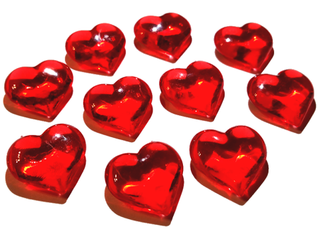 Top Shelf Gamer - Red Hearts (set of 10) Online Sale