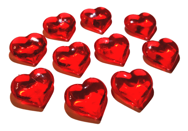 Top Shelf Gamer - Red Hearts (set of 10) Online Sale