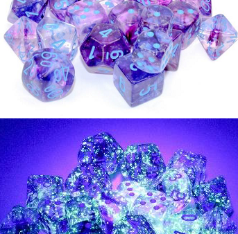 Chessex - 36D6 - Nebula - Nocturnal   Blue Luminary Online