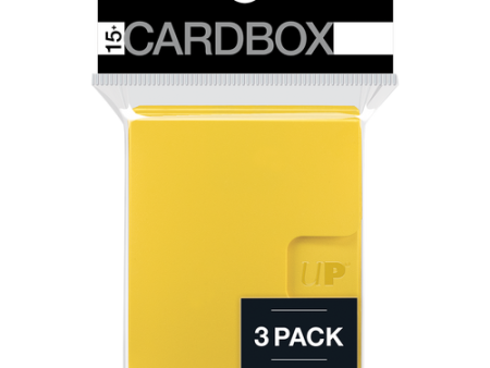 Ultra Pro - PRO 15+ Card Boxes 3-pack: Yellow Supply