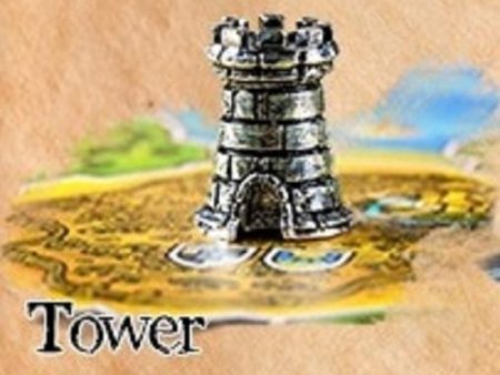 Sleeve Kings - Tarnished Silver Color Tower In Metal Alloy For Sale