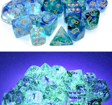 Chessex - 36D6 - Nebula - Oceanic   Gold Luminary For Discount