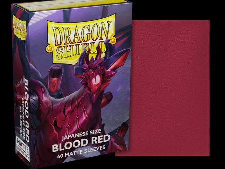 Dragon Shield - Japanese Size Matte Sleeves: Blood Red (60ct) Online now