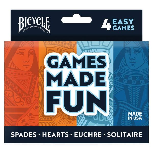 Bicycle Playing Cards - 4-Game Pack For Discount