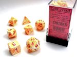 Chessex - 7-Dice Set - Festive - Sunburst Red Supply