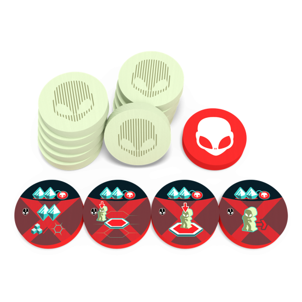 On Mars: Alien Invasion - Wooden Alien Token Supply