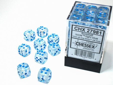 Chessex - 36D6 - Borealis- Icicle   Light Blue Luminary Discount