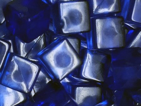 8mm Plastic Cubes: Set of 25 (Blue) Fashion