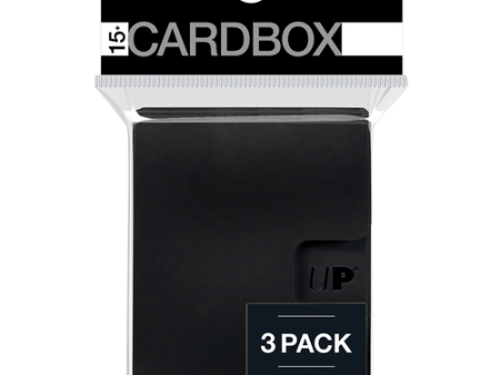 Ultra Pro - PRO 15+ Card Boxes 3-pack: Black Hot on Sale