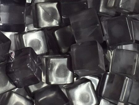 8mm Plastic Cubes: Set of 25 (Black) Online Sale