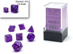 Chessex - 7-Dice Set - Mini Borealis - Royal Purple   Gold Luminary Online now