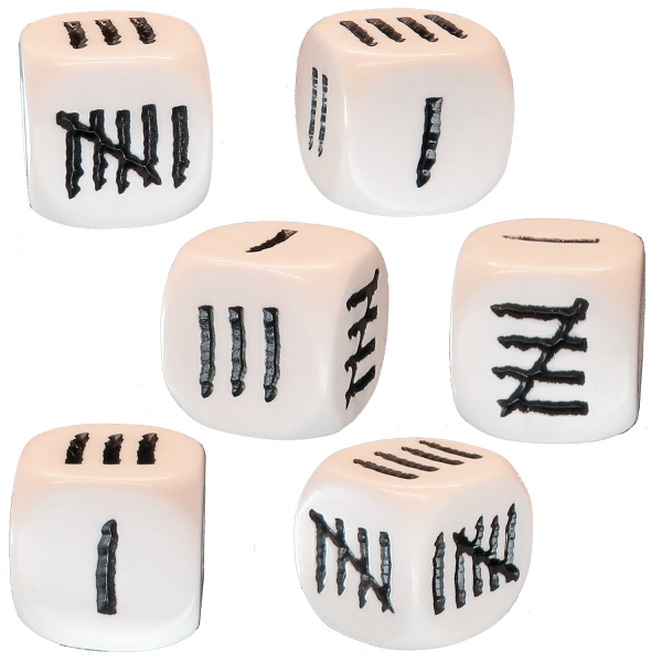 Tally Mark D6 Dice Set For Sale