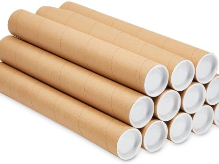 Brown Shipping Tube with Identification Sticker 1 For Discount