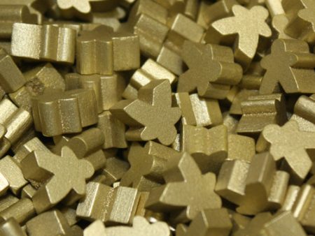 MeepleSource - Mini Meeples Pack (25 pcs) - Metallic Gold Supply