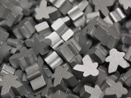 MeepleSource - Mini Meeples Pack (25 pcs) - Metallic Silver Online Hot Sale