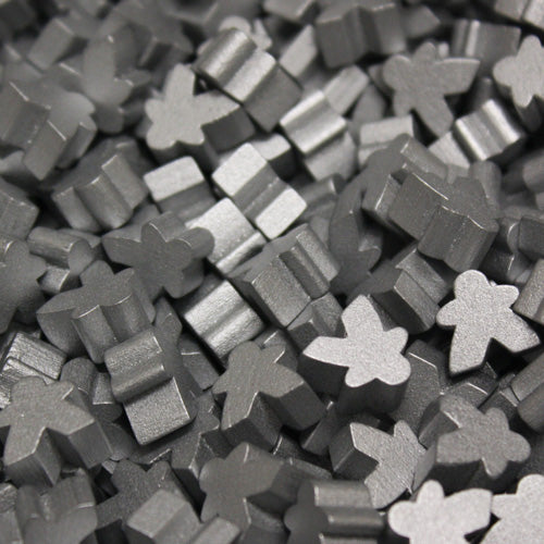 MeepleSource - Mini Meeples Pack (25 pcs) - Metallic Silver Online Hot Sale